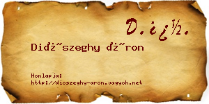 Diószeghy Áron névjegykártya